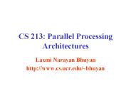 CS 213: Parallel Processing Architectures