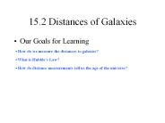 15.2 Distances of Galaxies