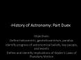 History of Astronomy: Part Duex PowerPoint PPT Presentation