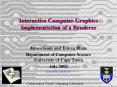 Interactive Computer Graphics Implementation of a Renderer PowerPoint PPT Presentation