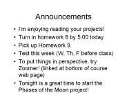 Announcements