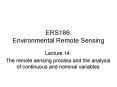 ERS186: Environmental Remote Sensing PowerPoint PPT Presentation