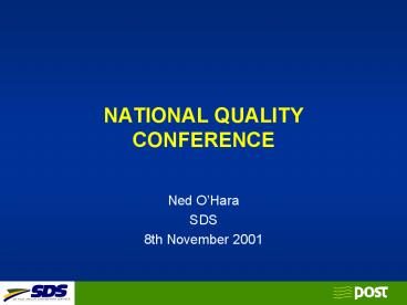 NATIONAL QUALITY CONFERENCE