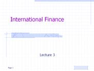 International Finance