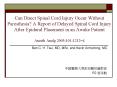 Can Direct Spinal Cord Injury Occur Without Paresthesia A Report of Delayed Spinal Cord Injury After PowerPoint PPT Presentation