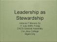 Leadership as Stewardship PowerPoint PPT Presentation
