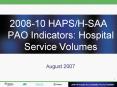 200810 HAPSHSAA PAO Indicators: Hospital Service Volumes PowerPoint PPT Presentation
