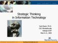 Strategic Thinking in Information Technology PowerPoint PPT Presentation