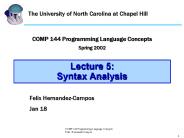 COMP 144 Programming Language Concepts
