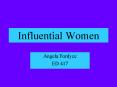 Influential Women PowerPoint PPT Presentation