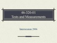 46-320-01 Tests and Measurements