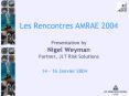 Les Rencontres AMRAE 2004 Presentation by Nigel Weyman Partner, JLT Risk Solutions PowerPoint PPT Presentation