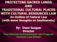 CULTURAL RESOURCES AND HISTORIC PRESERVATION IN INDIAN COUNTRY: An Outline of Federal Law PowerPoint PPT Presentation