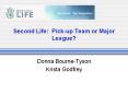 Second Life: Pick-up Team or Major League? PowerPoint PPT Presentation