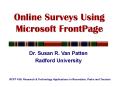 Online Surveys Using Microsoft FrontPage PowerPoint PPT Presentation