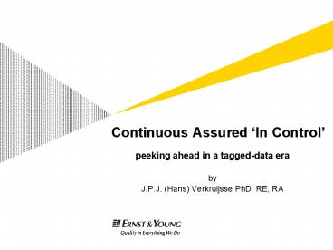 Continuous Assured In Control