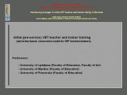 Initial preservice VET teacher and trainer training