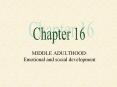 MIDDLE ADULTHOOD: Emotional and social development PowerPoint PPT Presentation