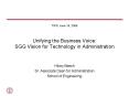 TIPS: June 18, 2008 Unifying the Business Voice: SGG Vision for Technology in Administration PowerPoint PPT Presentation