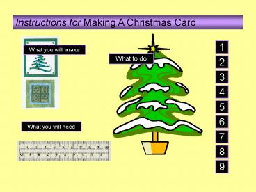 Instructions for Making A Christmas Card