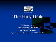The Holy Bible