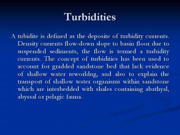 Turbidities