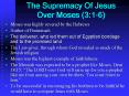 The Supremacy Of Jesus Over Moses 3:16 PowerPoint PPT Presentation