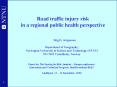 Road traffic injury risk in a regional public health perspective PowerPoint PPT Presentation