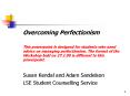 Overcoming Perfectionism PowerPoint PPT Presentation