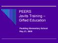 PEERS Javits Training Gifted Education PowerPoint PPT Presentation