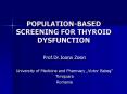 POPULATIONBASED SCREENING FOR THYROID DYSFUNCTION PowerPoint PPT Presentation