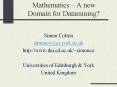 Mathematics A new Domain for Datamining PowerPoint PPT Presentation
