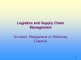 Logistics and Supply Chain Management PowerPoint PPT Presentation