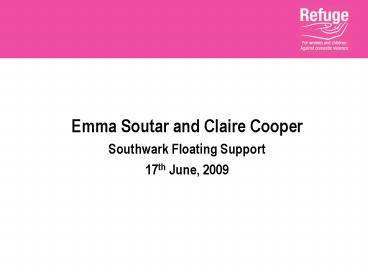 Emma Soutar and Claire Cooper