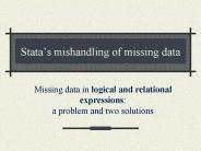 Statas mishandling of missing data