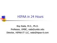 HIPAA in 24 Hours