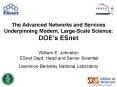 The Advanced Networks and Services Underpinning Modern, LargeScale Science: DOEs ESnet PowerPoint PPT Presentation