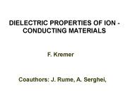DIELECTRIC PROPERTIES OF ION -CONDUCTING MATERIALS