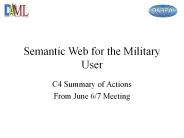 Semantic Web for the Military User