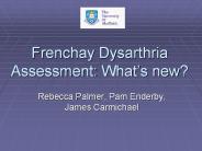 Frenchay Dysarthria Assessment: What
