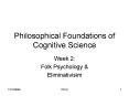 Philosophical Foundations of Cognitive Science PowerPoint PPT Presentation
