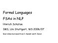 Modelling Natural Language with Finite Automata PowerPoint PPT Presentation