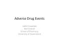 Adverse Drug Events PowerPoint PPT Presentation