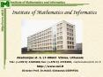 Institute of Mathematics and Informatics PowerPoint PPT Presentation