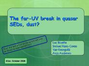 The farUV break in quasar SEDs, dust