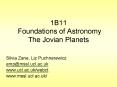 1B11 Foundations of Astronomy The Jovian Planets PowerPoint PPT Presentation