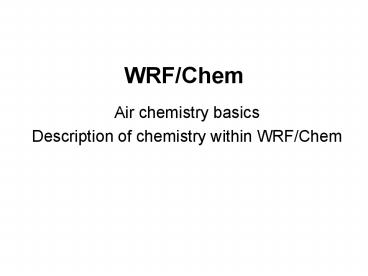 WRFChem