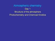 Atmospheric chemistry