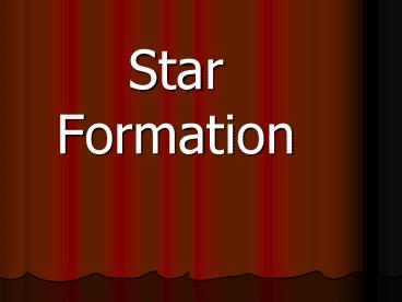 Star Formation