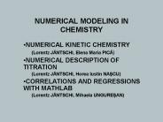 NUMERICAL MODELING IN CHEMISTRY